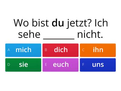 Personalpronomen im Akkusativ Die Deutschprofis