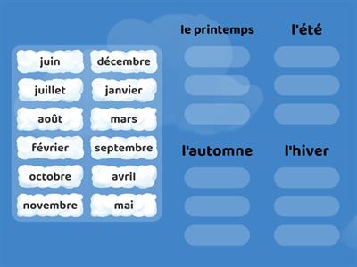 Bien dit! 1 - Vocabulaire 5.1 - Les mois et les saisons