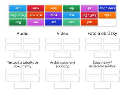 Typy souborů - přípony