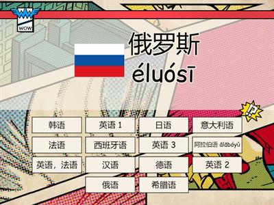  国家+语言+国旗