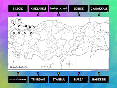 DİLSİZ HARİTA MARMARA 