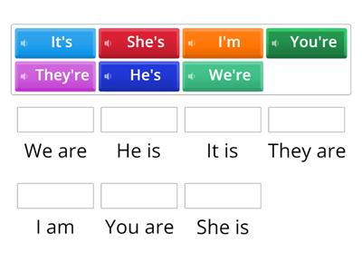 Contractions Present continuous ESOL sound