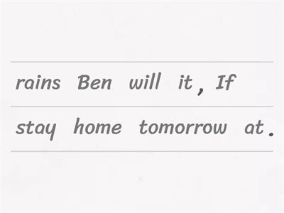 Conditional sentences type 1