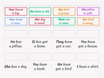 Possessive adjectives 2