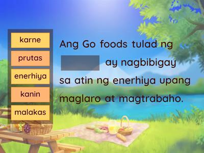 GO, GROW, at GLOW Foods!