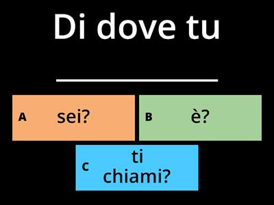 Essere, avere e chiamarsi