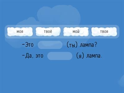 мои-твои   местоимения РКИ 