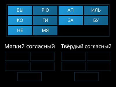 Согласные твердые и мягкие