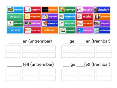 Perfekt - Trennbare & Untrennbare Verben
