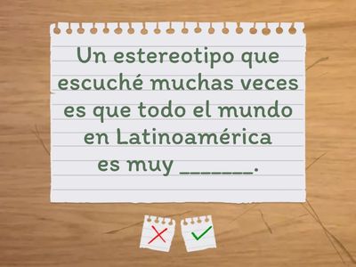 Completa las frases - Poniendo a prueba tu español
