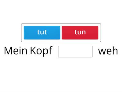Tut weh oder tun weh; 6. razred