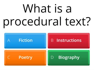 Understanding Procedural Texts