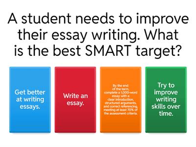 Setting targets for students