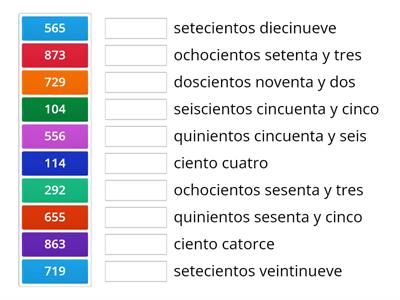 Lectura de números hasta el 1000