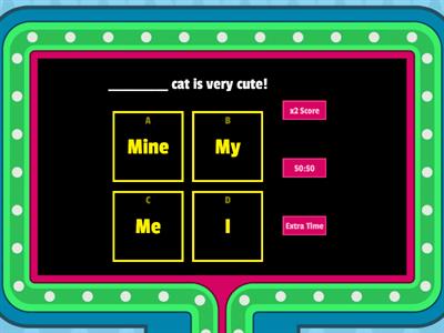 Possessive Adjectives and Possessive Pronouns