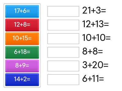Quais somas dá o mesmo resultado?