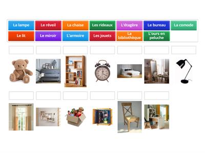 Objets de la chambre