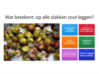 Uitdrukkingen Quiz Nederlands online (nt2)