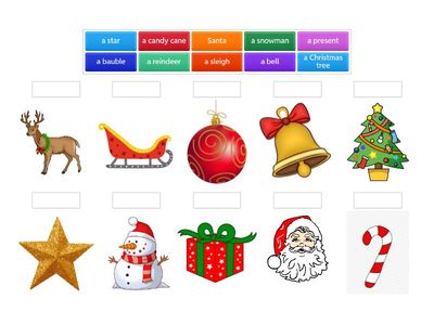 Christmas vocabulary part 1 matching