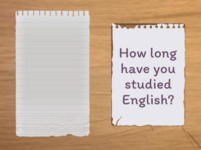 Present Perfect with for and since