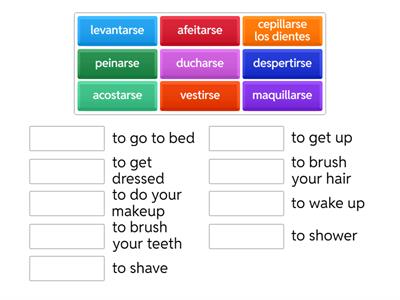 Reflexive verbs- Daily Routine - Match up