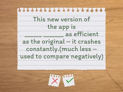 READY for CAE unit 13 emphasizing comparatives, quantifiers, non-gradable adj 