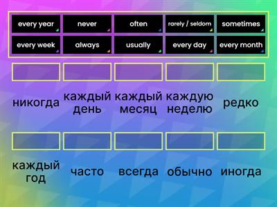 Time markers for Present Simple