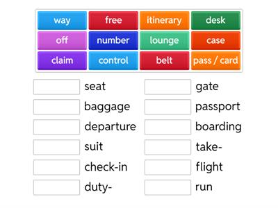 A2 B1 - Airport vocabulary