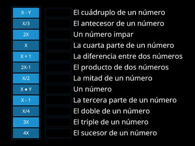 Introducción al lenguaje algebraico