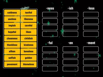 3.07 Suffixes-less, -ness, -ment, -ful, -ish, -en