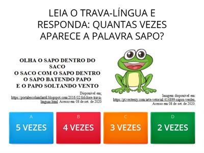 LINGUA PORTUGUESA - 3º ANO