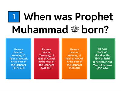 Questions and Answers About the Biography of Prophet Muhammad ﷺ (From Birth to Public Preaching)