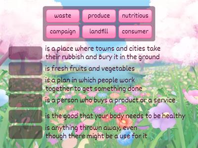 DO YOU THINK THESE ARE HEALTHY? unit 6 vocabulary quiz 