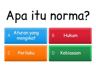 Quiz Hubungan Norma dengan Nilai-nilai Pancasila