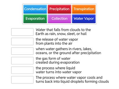 Water Cycle Matching Game