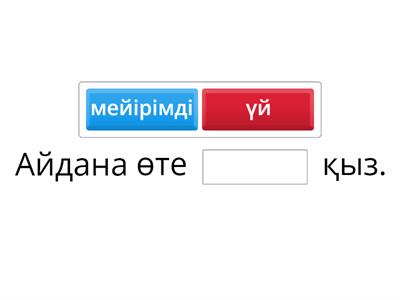 Үй жұмысы