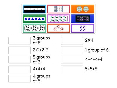 Unit 4  Repeated addition Match Up