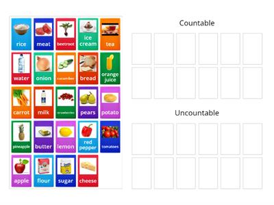  Countable & Uncountable Nouns food