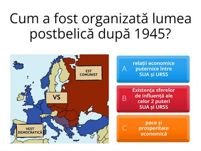Democrație versus comunism.  Războiul Rece (1945-1991)