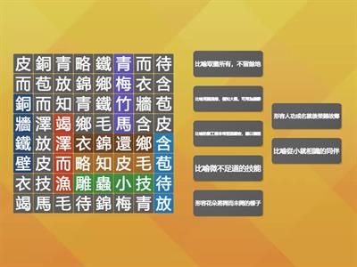 翰林國小國語_6上L07跟著公共藝術去旅行 找出成語，再配對解釋