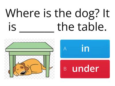  Prepositions Grade 1