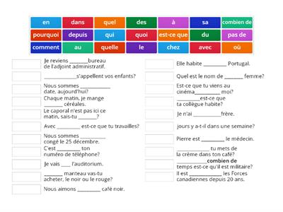  Prépositions;  adverbes;  adjectifs et autres