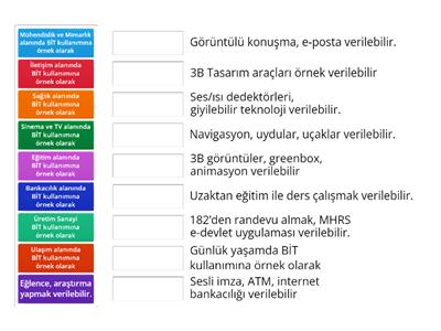 BİT Kullanım Alanları