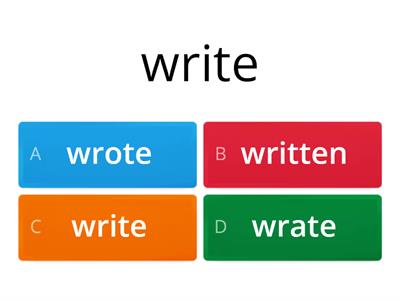 irregular verbs list past participle