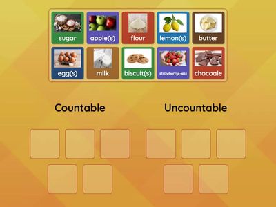 food - countable / uncountable