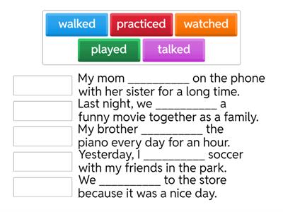 Simple Past Quick Exercise