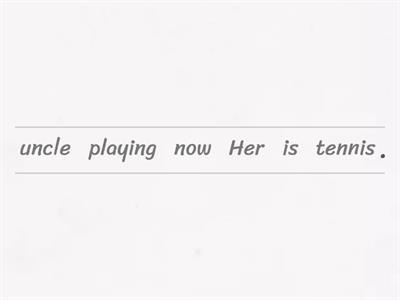 Расставь слова в правильном порядке.