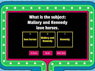 Subject and Predicate Practice