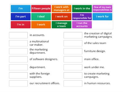 CAE work collocations. 