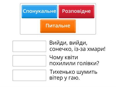 Види речень за метою висловлювання